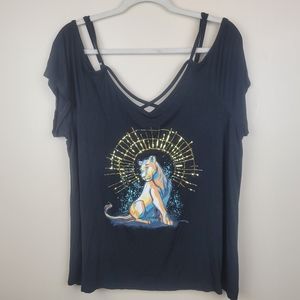 Disney Her Universe Lion King Black Top size 1